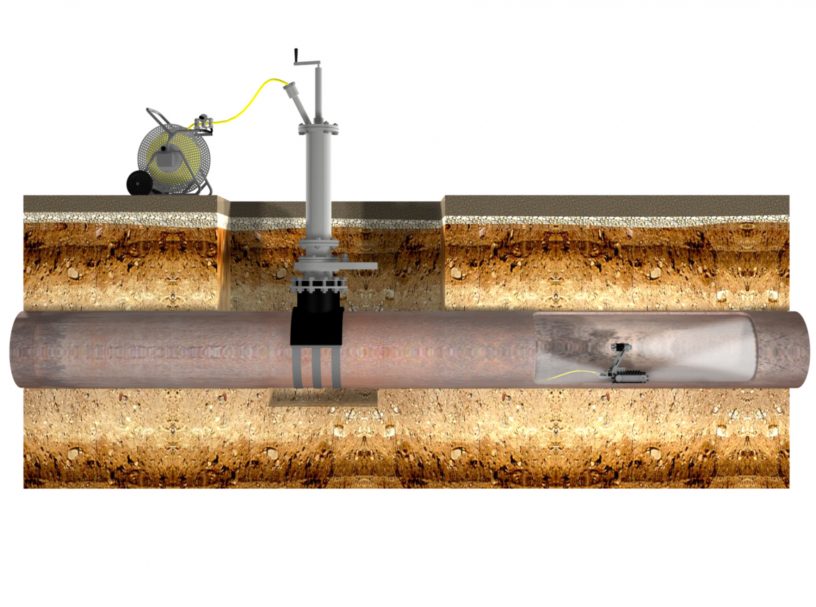 SynthoTRAX in-pipe illustration