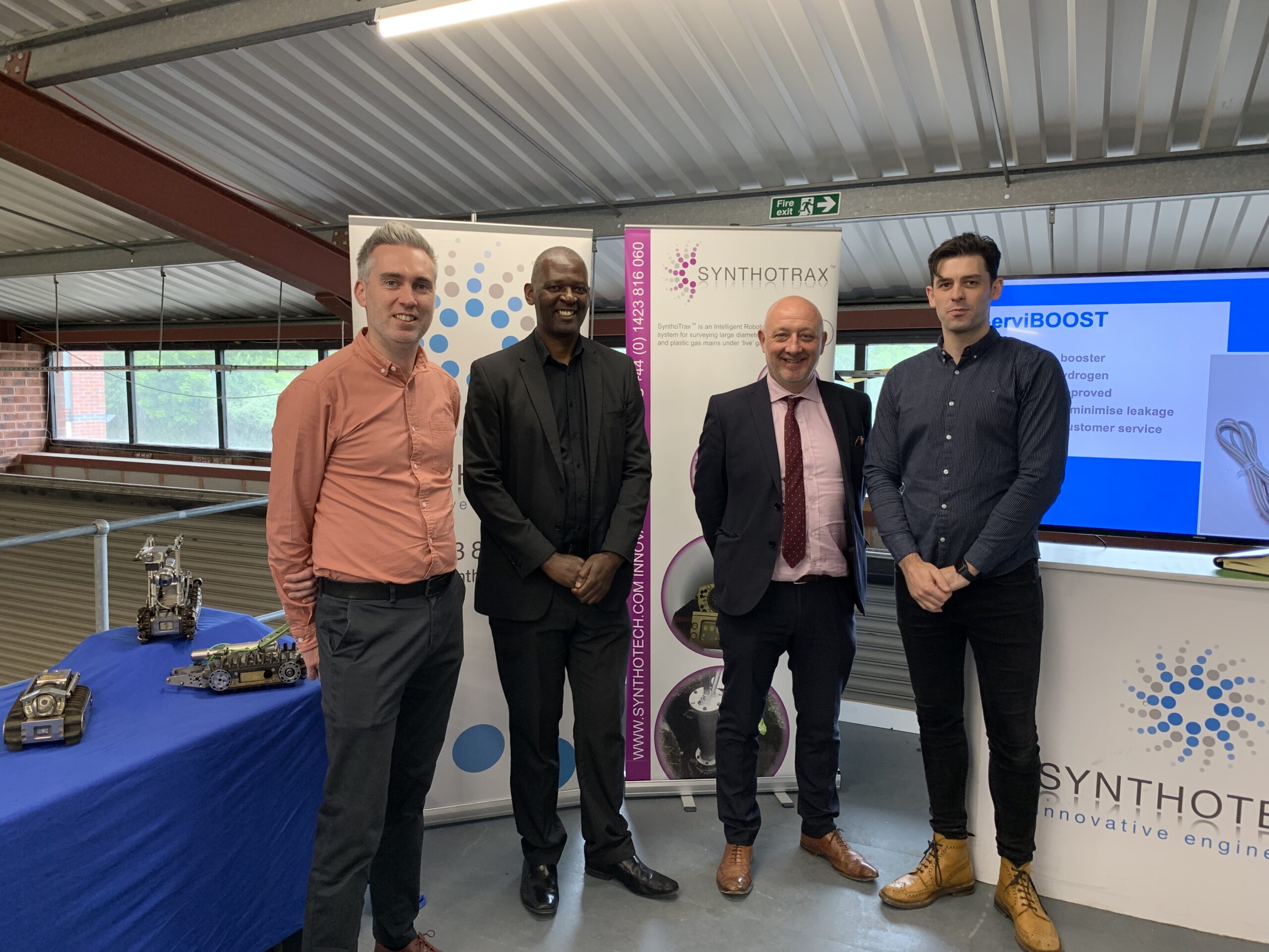 Synthotech visit from harrogate council executives